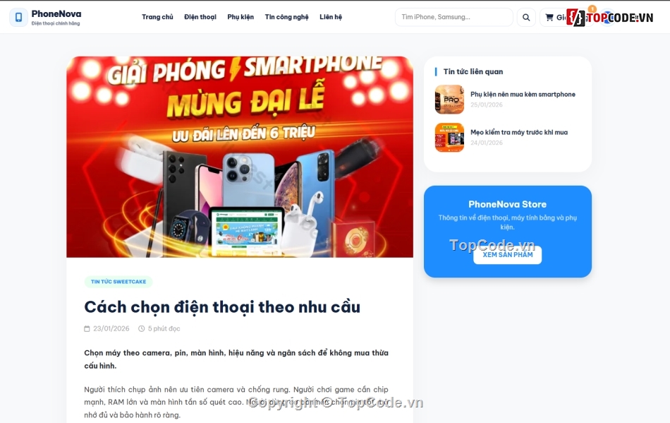 web bán điện thoại,web bán điện,bán web